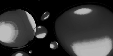 Black And White Bubbles Stock Image