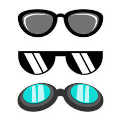 Illustration vector cartoon of all kinds of glasses. Suitable for fashion product.