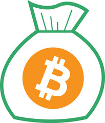 Bitcoin icon sign design