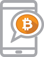 Fototapeta premium Bitcoin icon sign design
