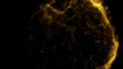 糸　金色　パーティクル　火の粉　火花　幻想的　粒子　キラキラ　ゴージャス　アワード　結婚式　結婚