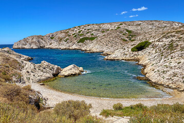 Fototapeta na wymiar Island in the Mediterranean Sea Marseilles, crystal blue water