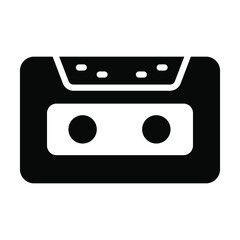 Cassette vector Icon-  Glyph style high quality vector illustration.
