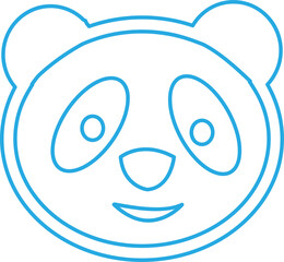 panda icon sign design