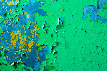 wall with green paint. background for design. grunge texture