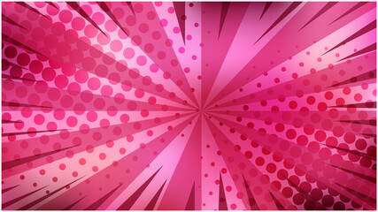 Bright blur pink gradient retro comic background. Dark and light violet texture with stripes and half tone pattern for comics book, wallpaper, background, cover, surface © Tatahnka