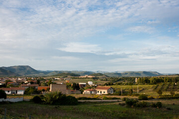Naklejka premium view of the village of the valley in Sardinia