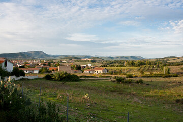 Fototapeta na wymiar view of the village of the valley in Sardinia