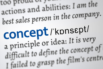 Dictionary definition of the word concept
