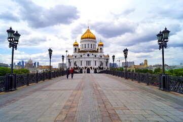 Cathedral of Christ the Savior in Moscow, view from the Patriarchal bridge