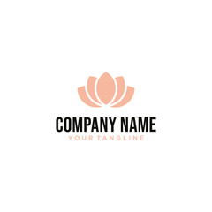 Fototapeta premium Abstract floral logo design illustration. in a flat and minimalistic style. For cosmetic companies
