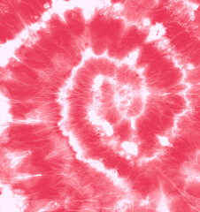 Watercolor Bright Kaleidoscope Hippie.  Tie Style Paint. Red Kaleidoscope Hippie. Cool 60s Texture....