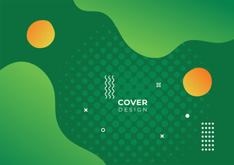 Colorful geometric background. Fluid shapes composition. Abstract modern background gradient color. 