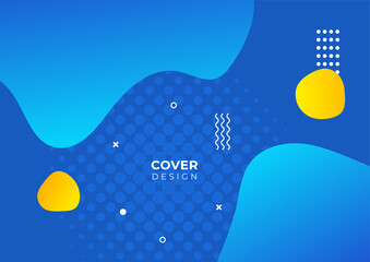 Colorful geometric background. Fluid shapes composition. Abstract modern background gradient color. 