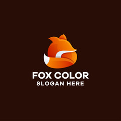 Fox Gradient Colorful Logo Template
