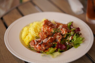 テラス席での食事