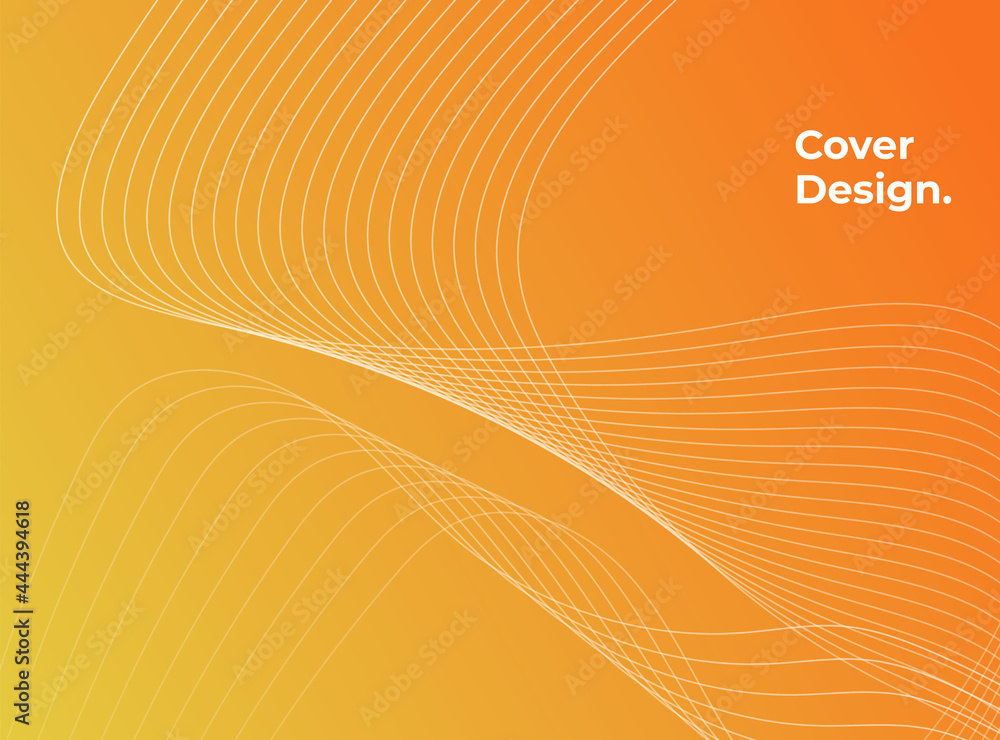 Poster yellow warm tone and orange color background abstract art vector. vector illustrations for flyer lay