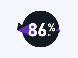 Obraz premium Special Offer 86% off Round Sticker Design Vector