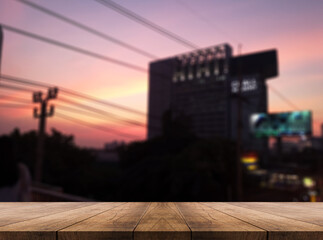 3D rendering, wooden top table on isolate blurred background