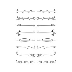Obraz premium collection set of hand drawn dividers template perfect for wedding text decoration
