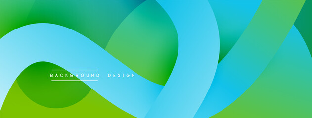 Abstract overlapping lines and circles geometric background with gradient colors