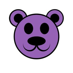 Cartoon Bär Icon lila violett