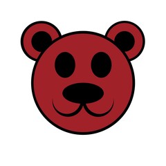 Cartoon Bär Icon rot 