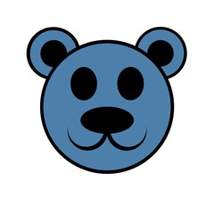 Cartoon Bär Icon blau