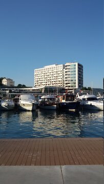 Ein Blick auf das alte Hilton Hotel in Tarabya Istanbul. 