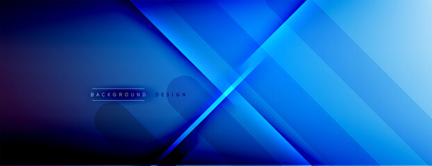 Abstract background - lines composition created with lights and shadows. Technology or business digital template. Trendy simple fluid color gradient abstract background with dynamic