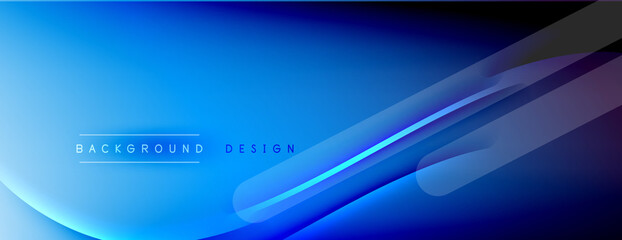 Fototapeta premium Abstract background - lines composition created with lights and shadows. Technology or business digital template. Trendy simple fluid color gradient abstract background with dynamic