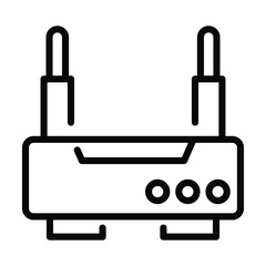 WIFI Router vector line Icon-  Modern style high quality vector illustration.