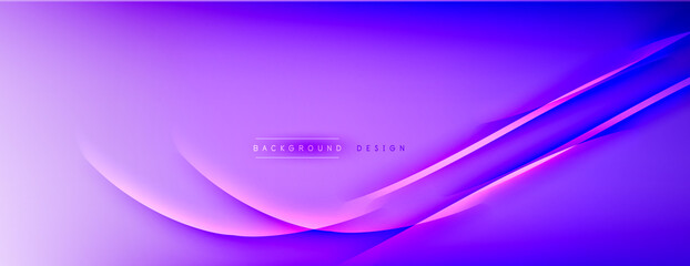Abstract background - lines composition created with lights and shadows. Technology or business digital template. Trendy simple fluid color gradient abstract background with dynamic