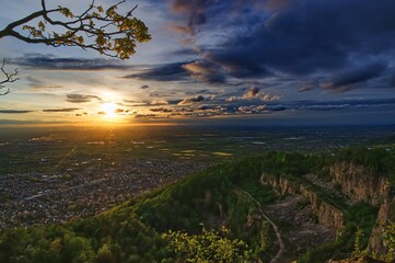 Sonnenuntergang auf dem Ölberg in Schriesheim