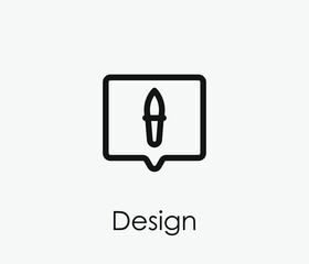 Design vector icon. Editable stroke. Symbol in Line Art Style for Design, Presentation, Website or Apps Elements, Logo. Pixel vector graphics - Vector