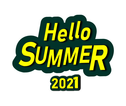 3D Hello Summer Text 2021