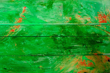 Texture and paint painted on an old wooden board.