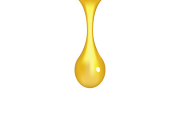 Oil drop isolated on white background. Icon of drop