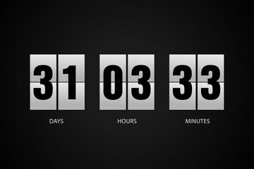 digital countdown timer in the vector