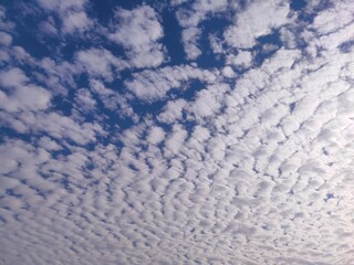 Dramatic View of Clouds and Blue Sky in The Morning