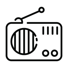 Radio vector line Icon-  Modern style high quality vector illustration.