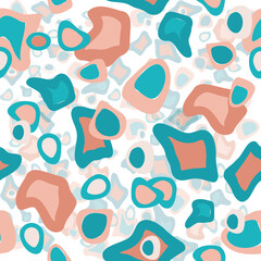 Blue red strange texture forms vector pattern 