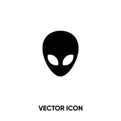 Alien vector icon. Modern, simple flat vector illustration for website or mobile app. Ufo symbol, logo illustration. Pixel perfect vector graphics	