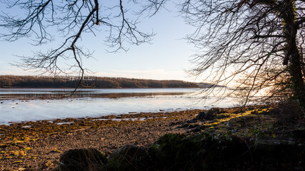 River Dee estuary on a winter morning at Kirkcudbright, Scotland