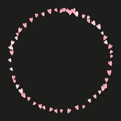 Love Confetti. Golden Grunge Concept. Rose