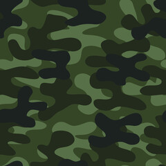 Seamless camouflage in a standard color. Vector. Army print.