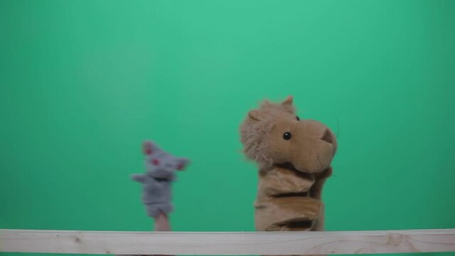 finger puppets on chroma background