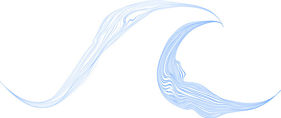 Vector Curved Lines . Design Element . Black Painted Stroke . Used as Banner . Template , Logo .