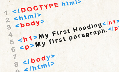 HTML Code Learning For Beginners 
