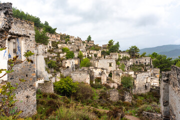 Fototapeta na wymiar Abandoned old Greek village Kayakoy, Fethiye, Turkey